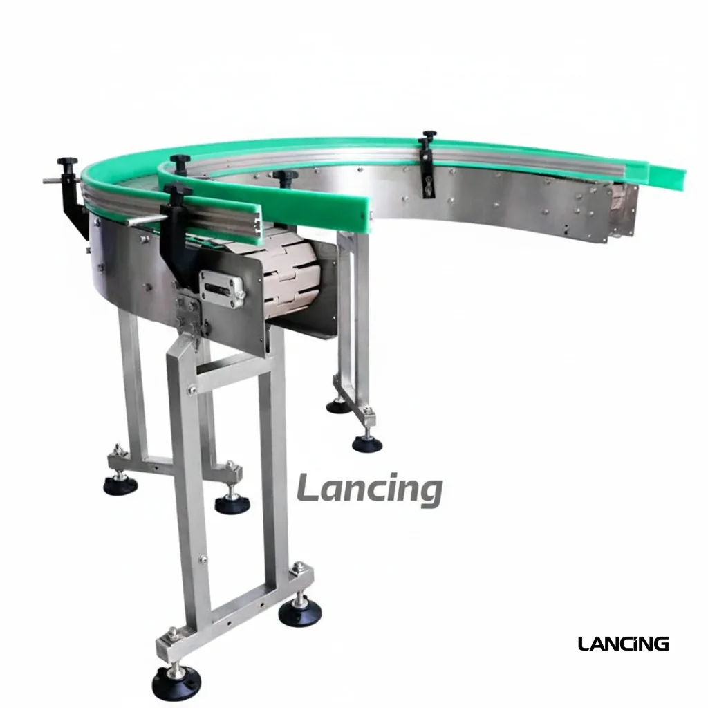Rotary accumulation and curved conveyor
